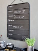 Tafel mit Wochentagen, Höhe 82 cm