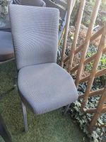 Lot de 8 chaises rembourrées grises  très bon état