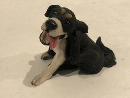 Figurine Chien Border Collie en résine.