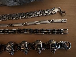 Vintage Herren Armbänder, Edelstahl, Top Zustand!