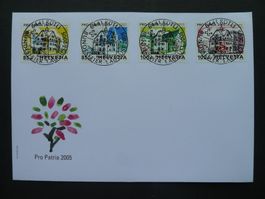 2005 Nr. B288-B291 auf Brief mit Vollstempel Rütli
