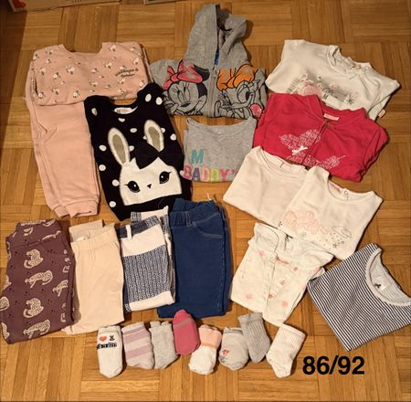 Lotto bambina 86/92 autunno