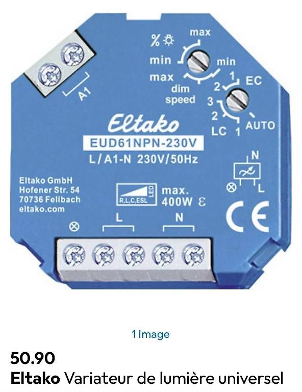 Eltako Interruttori: Variateur neuf pour lumière – Usato da Ste Croix venduto da Barjot
