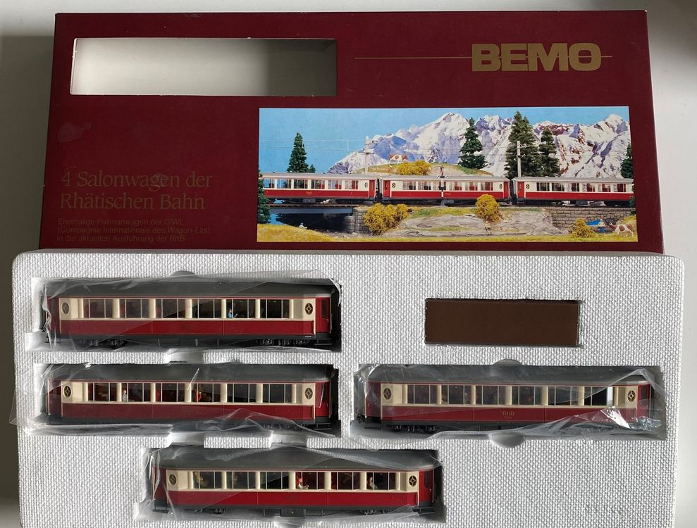 4 Bemo Salonwagen Set RhB HOm 3272/S (Gebraucht) in Luzern für CHF 102