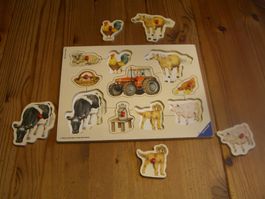 herziges Holz Steckpuzzle m.Bauernhof Motiven,"Ravensburger"