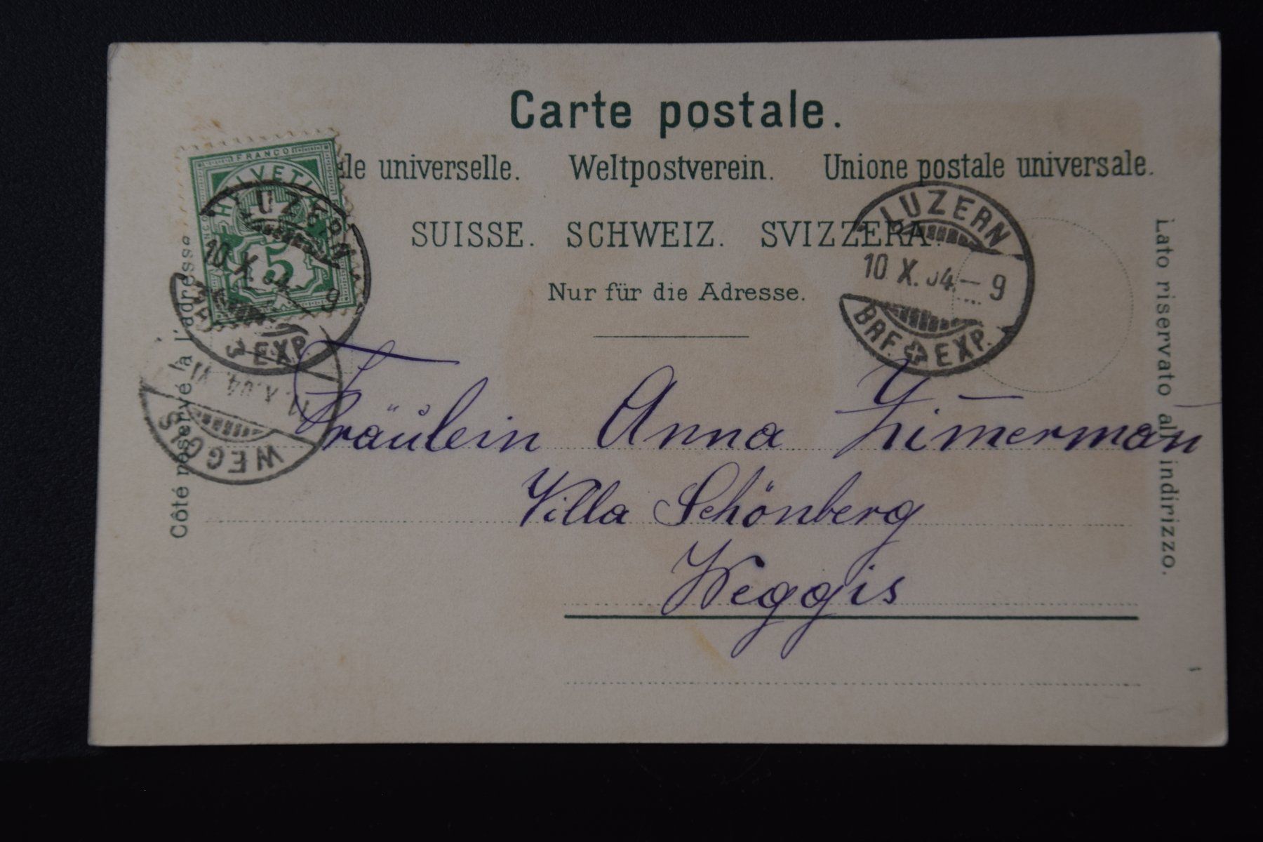 Cartoline postali: AK Luzern, Gletschergarten 1904 – Usato da Luzern venduto da CH2018 1