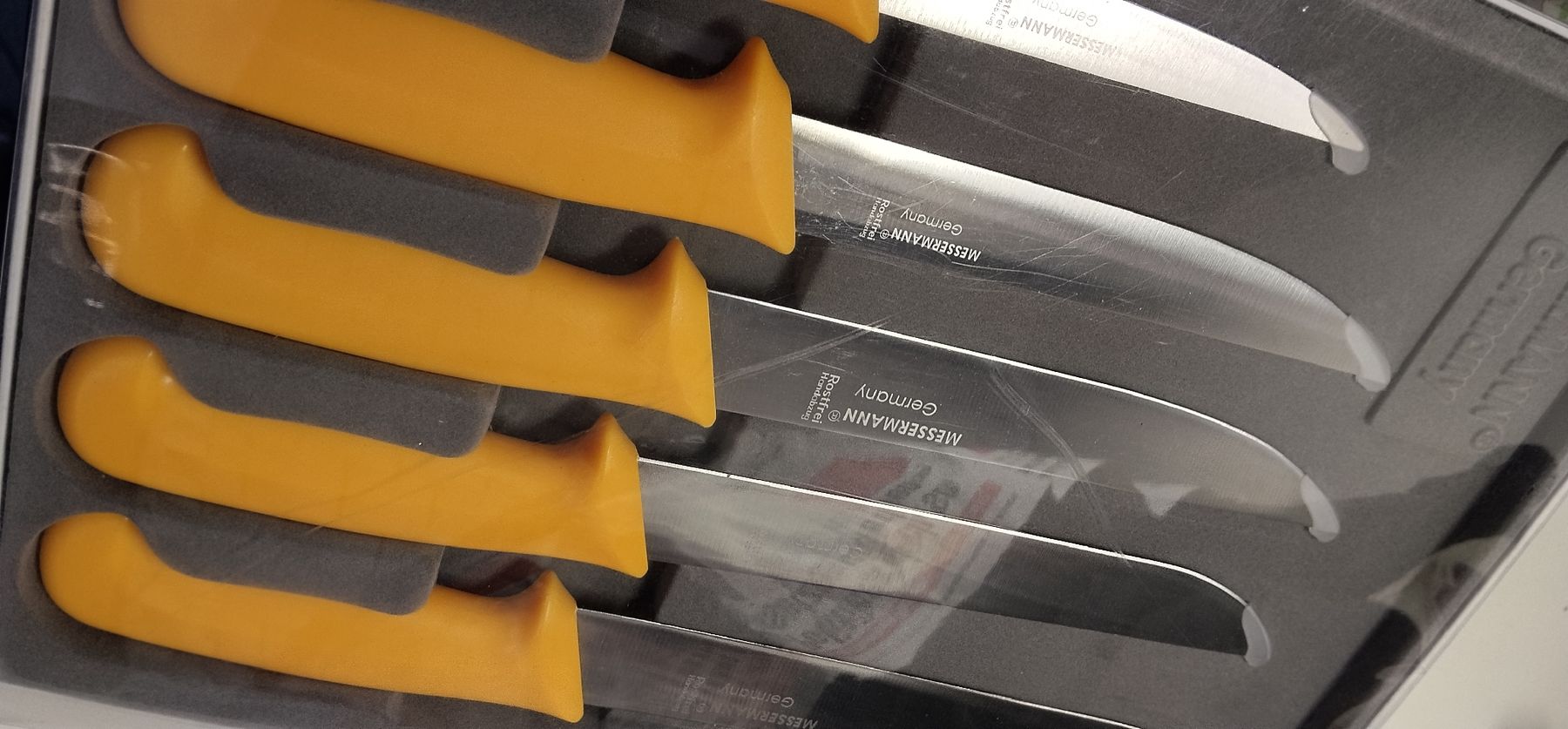 Solingen Coltelli: Neues Kochmesser Set messermann Solingen Germany  – Nuovo e nell'imballaggio originale da Biel/Bienne venduto da Vintage-timearts 3