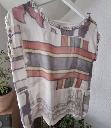 Designer-Top, 100% Seide, Grösse M