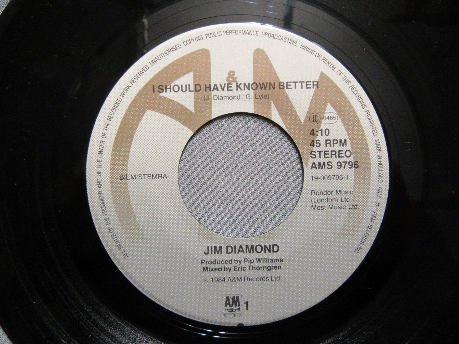 Schallplatten: Jim Diamond - I Should Have Known Better - Single ab CHF 3 – Gebraucht aus Auenstein von Padabimbim 2
