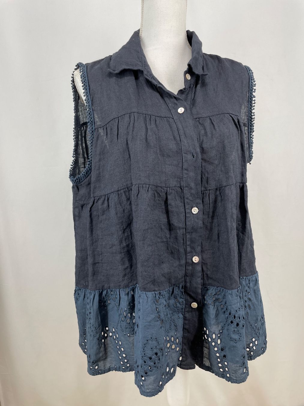 Chemisiers: LINON COLLECTION chemise bleue – D'occasion à Lausanne par PlusValue_Lausanne