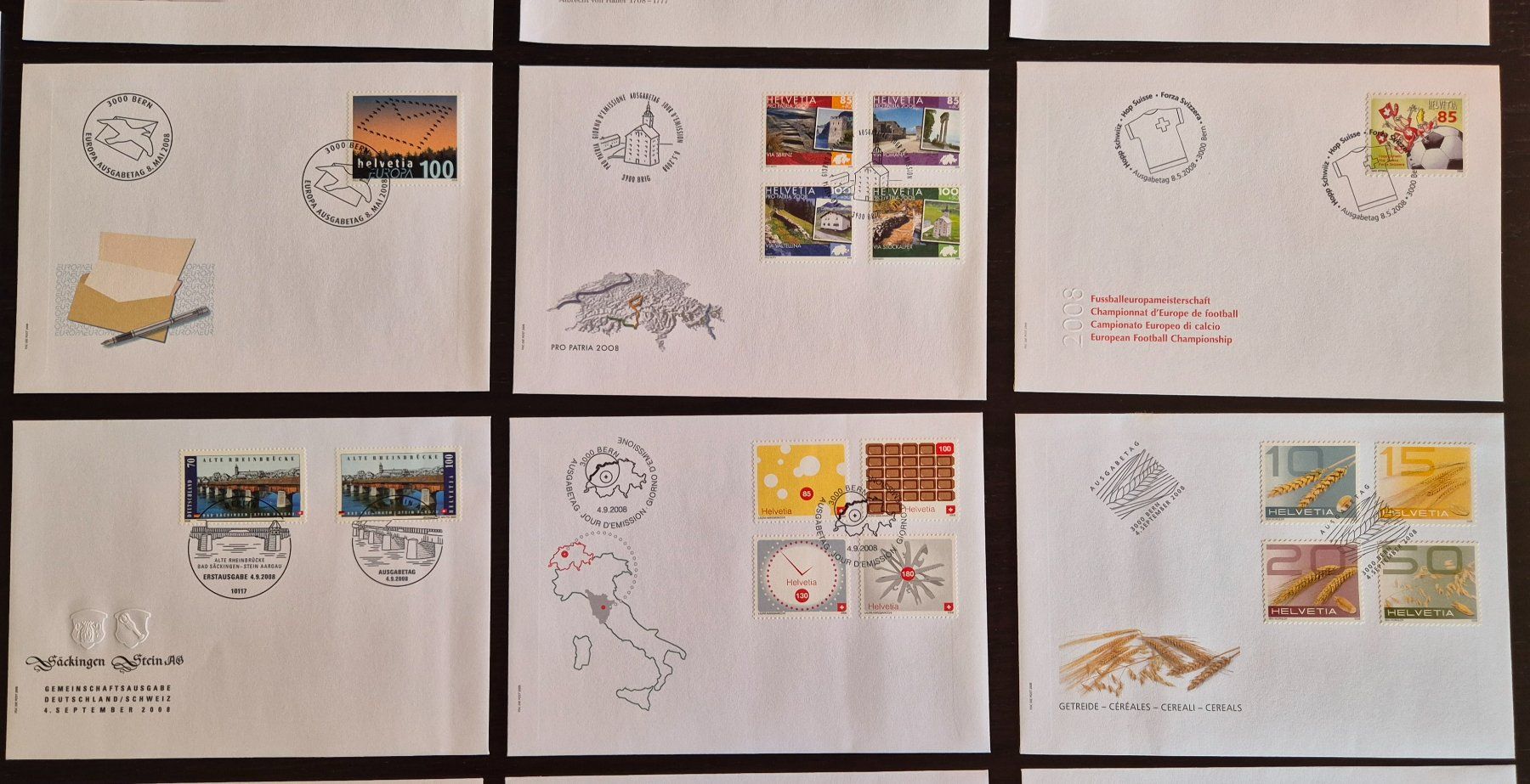 Alle Briefmarken: Jahresserie 2008 ET Briefe – Gebraucht aus Buus von papillon098 3