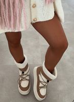 GEFÜTTERTE TEDDYSCHNEE SCHUHE MEA WEISS CAMEL