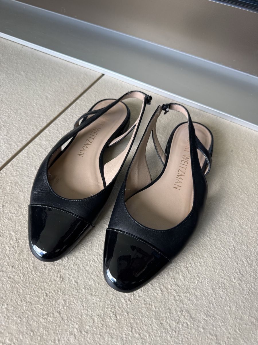 Stuart Weitzman Scarpe da donna: Black Slingback Ballerinas from Stuart Weitzman - size 38.5 – Usato da Cham venduto da lb6_m9yt 1