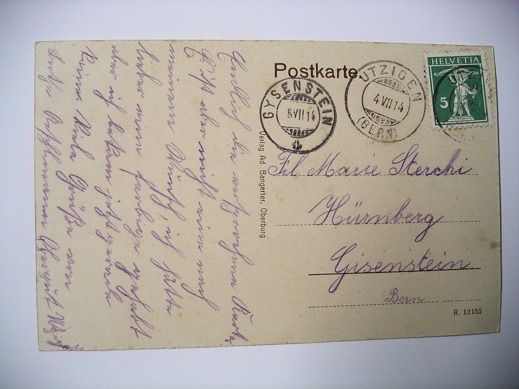 Cartoline postali: s/wAK  UTZIGEN mit Anstalt – Usato da Oberhofen am Thunersee venduto da luuping99 1