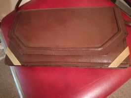 Handtasche oder Clutch Leder braun
