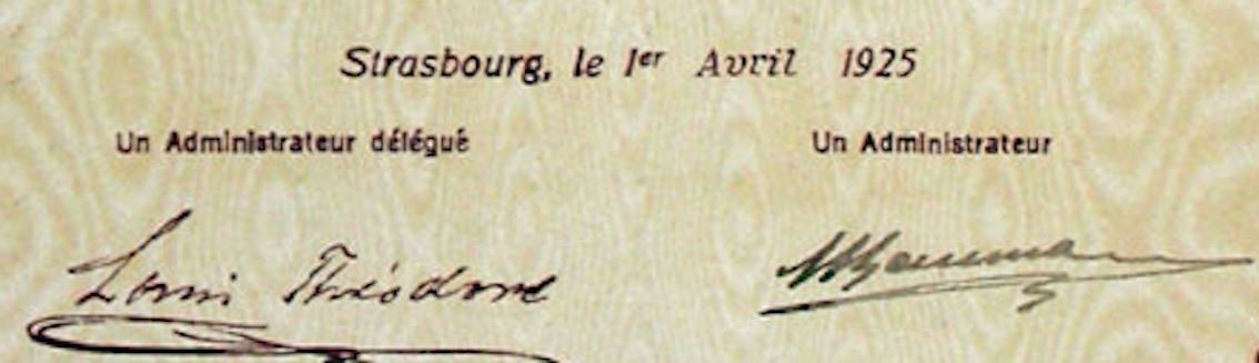 Documenti: Le Sac SA, Strasbourg - 1925 – Usato da Solothurn venduto da Sgasche 1