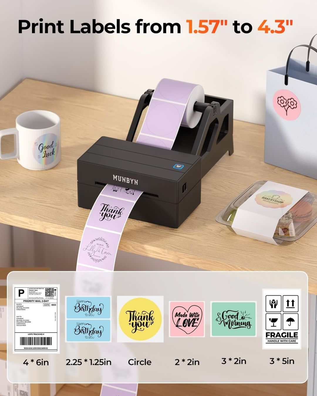 Stampanti: Bluetooth Thermodrucker 4x6 Zoll – Nuovo e nell'imballaggio originale da Nuglar venduto da SmartLiving24 5