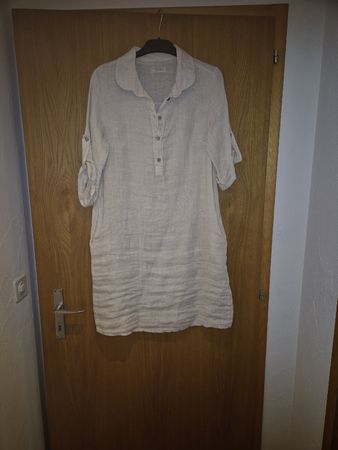 Leinenkleid Gr M beige 