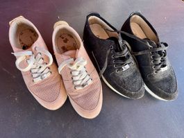 2 Paar Bambi Damen-Sneaker / Halbschuhe – Grösse 37 -Rosa+SZ