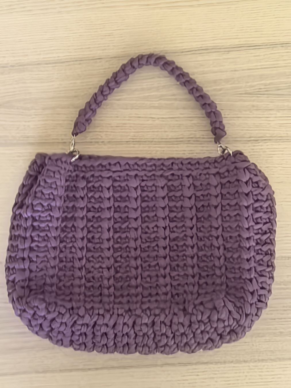 Borse da donna: Handgefertigte lila Stricktasche – Nuovo e nell'imballaggio originale da Bad Ragaz venduto da AKahlon 1