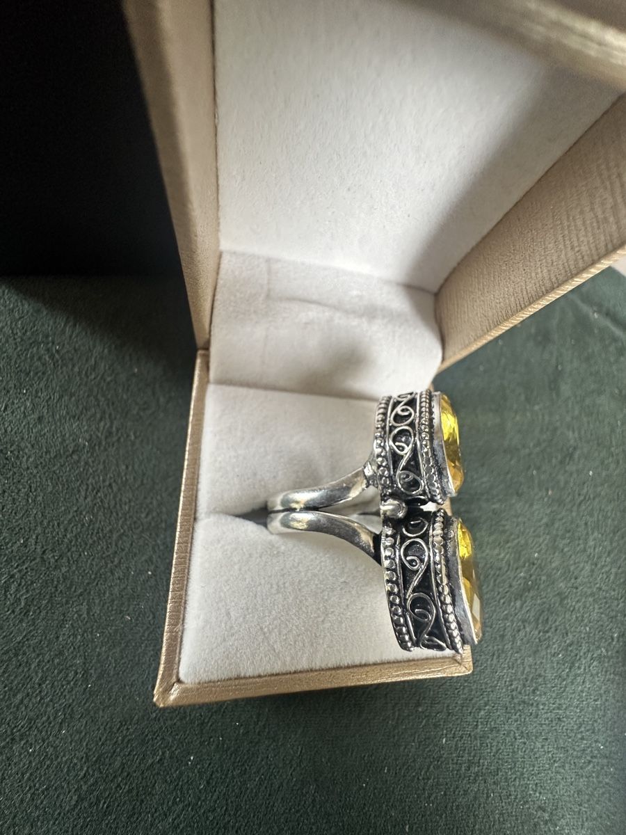 Anelli: Feiner Ring mit Citrin-Tropfen, Silber, Gr.56 – Nuovo e nell'imballaggio originale da Kriens venduto da Hortensie6 1