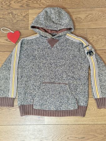 Herren Kapuzenpullover Identity braun meliert Grösse L