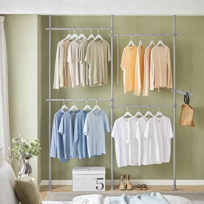 Garderobe: Teleskop Kleiderstange Kleiderstangen Regalsystem Hellgrau – Neu und originalverpackt aus Kreuzlingen von DealBlitz 7