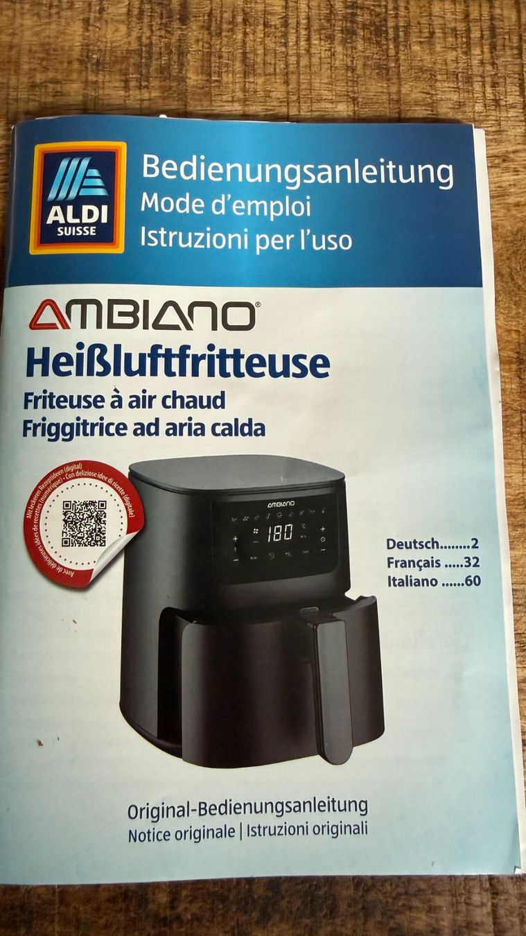 Ambiano Elettrodomestici da cucina: Ambiano Airfryer Heissluftfriteuse – Usato da Ittigen venduto da Hkundup 3
