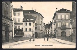 Moudon, Rue du Grenade, Strassenpartie