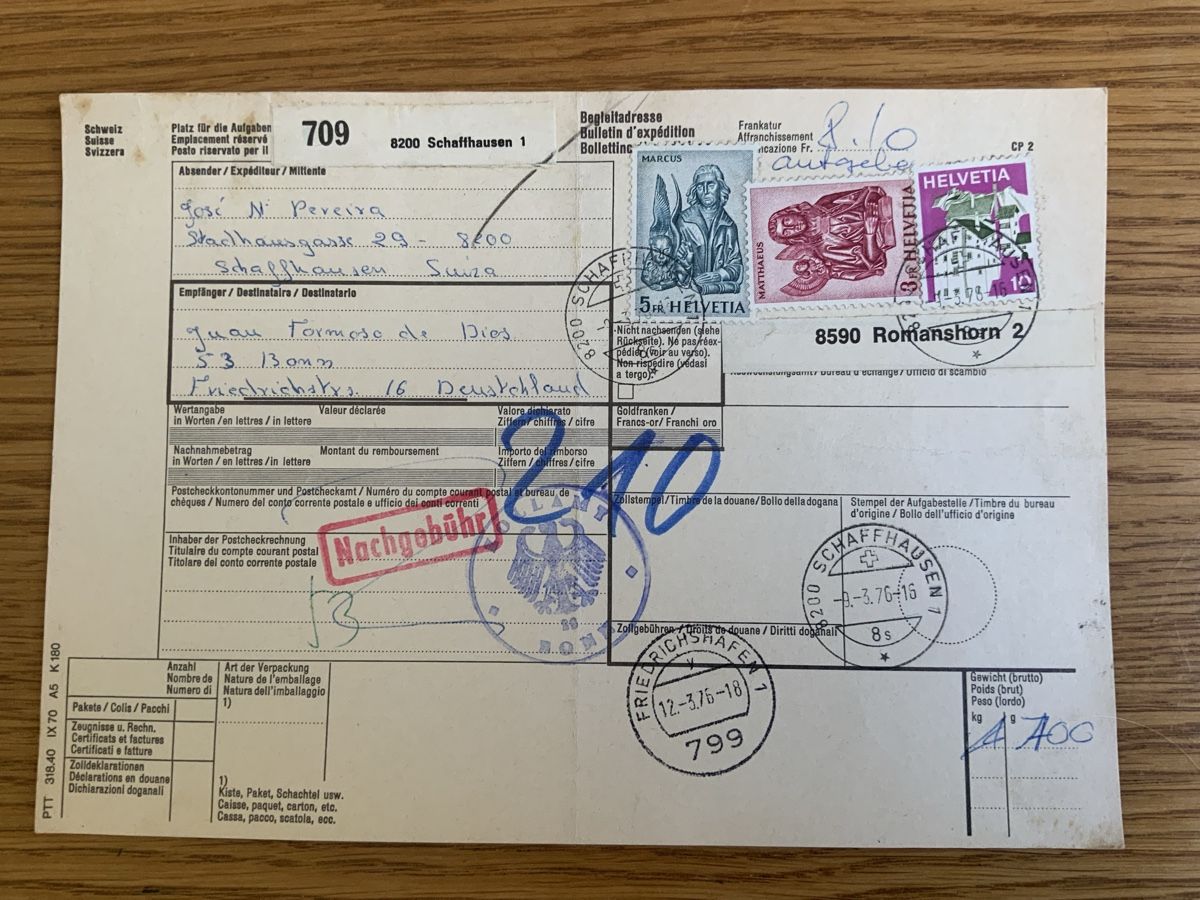 Alle Briefmarken: Schaffhausen – Gebraucht aus Binningen von chr_cr5n