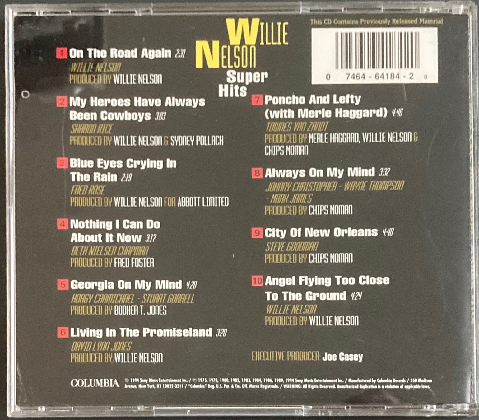 CDs: WILLIE NELSON - SUPER HITS – Gebraucht aus Poliez-Pittet von Newtown-Records 1