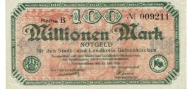 Gelsenkirchen 100 Mil.Mark Reihe B 21.07.1923 VZ+-VZ++