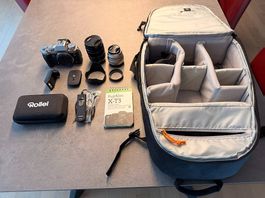 Fujifilm X-T3 Kamera mit Objektiven und Zubehör Tasche