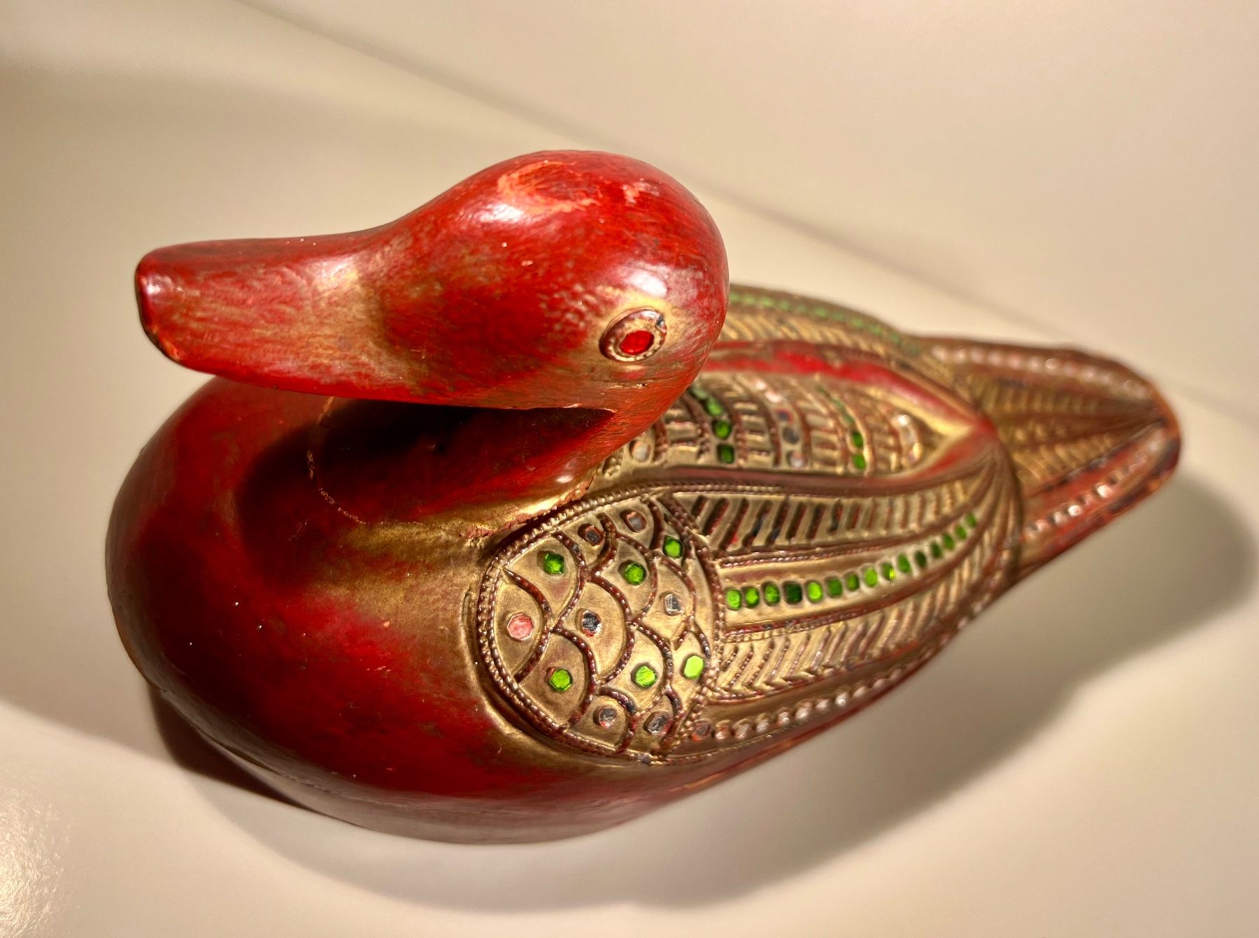 Dosen: Ancienne boîte bijoux canard, Burma, laque, éclats miroirs – Gebraucht aus Genève von DELIRBEADS 4