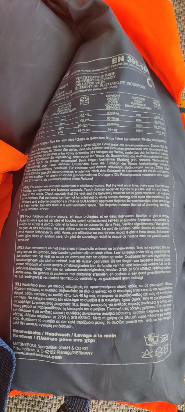 Giubbotti di salvataggio: Schwimmweste Kinder EN 395 Seilflechter – Usato da Mönchaltorf venduto da Verinha8 1