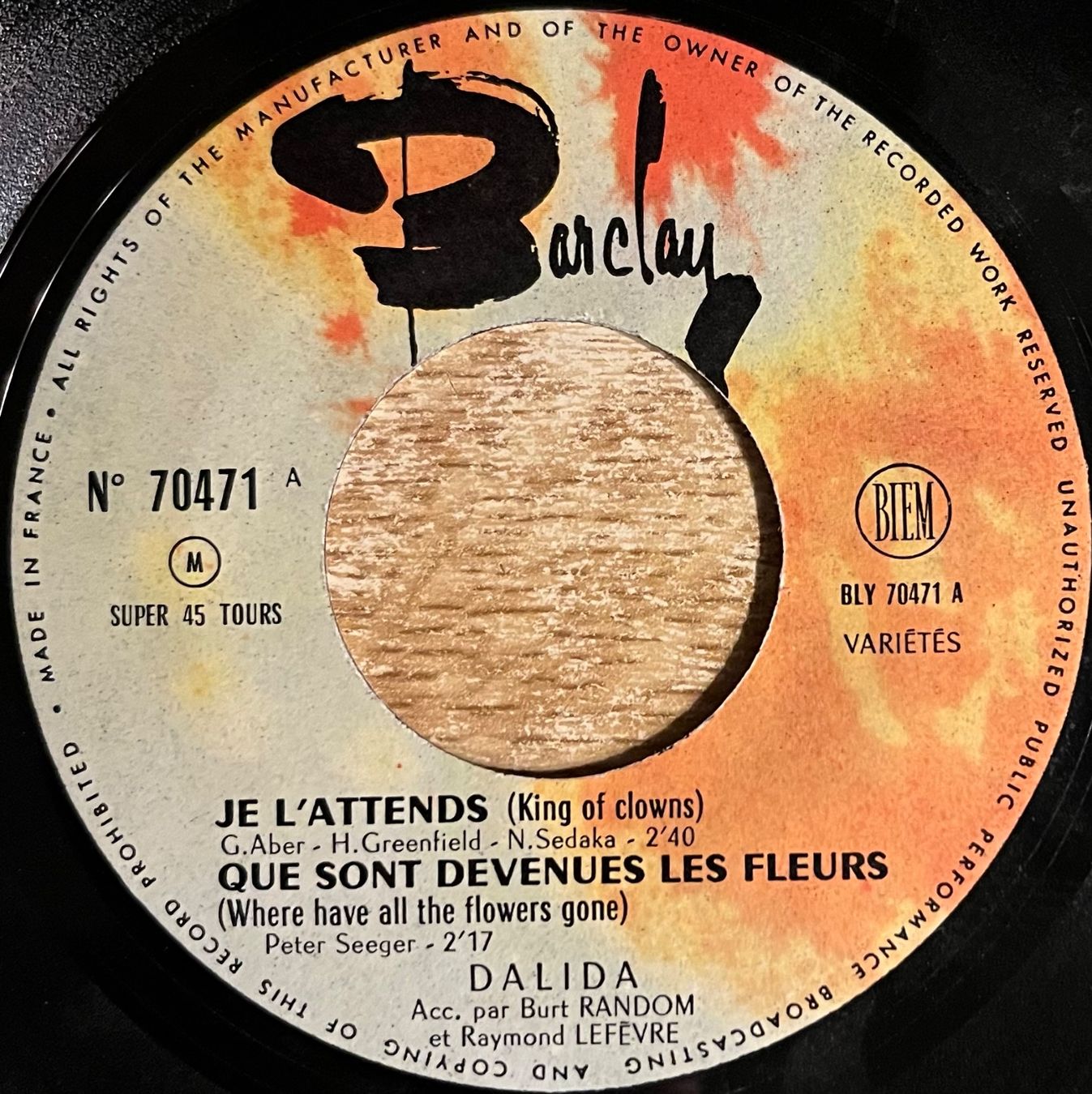 Schallplatten: DALIDA - JE L’ATTENDS – Gebraucht aus Bussigny von vinyl-pas-cher 2