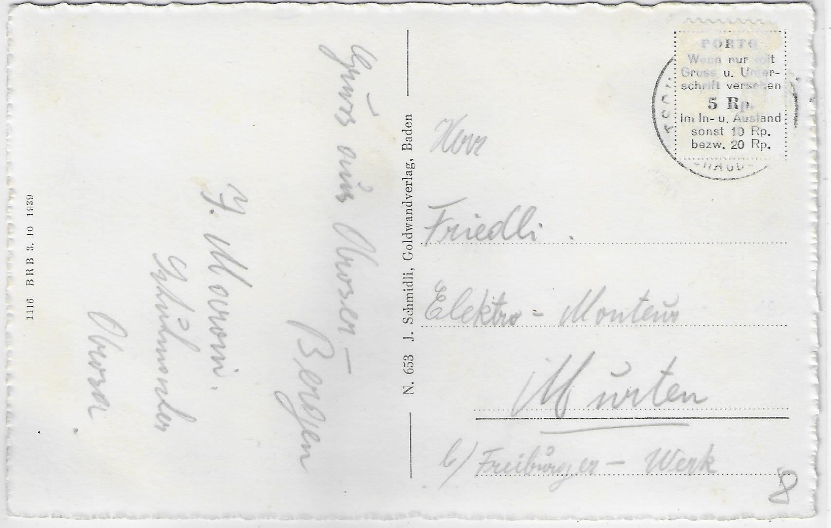 Cartoline postali: Tschiertschen - Generalansicht im – Usato da Ettingen venduto da Kartenplanet 1