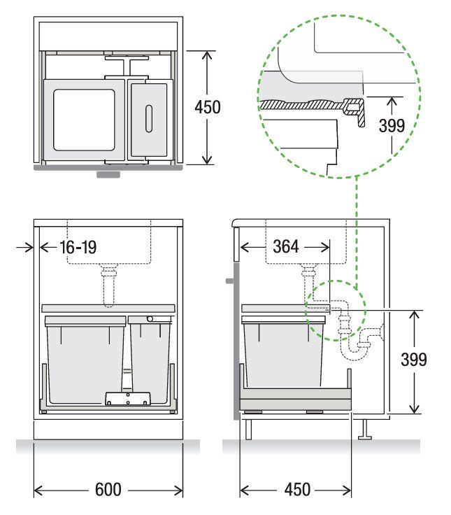 Müllex Poubelles: 079 Müllex Abfallsystem X60 M7 Basic Pro – Neuf (Voir description) à Derendingen par Meisterstuecke 3
