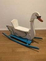 Vintage Schaukelschwan aus Holz Wisa-Gloria  1950/60