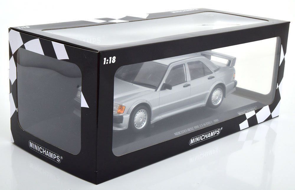 Mercedes-Benz Modellautos: Mercedes-Benz 190 E 2.5-16V Evolution I W201 1989 silber – Neu und originalverpackt aus Gerlafingen von espero88 2