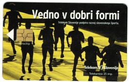 Telefonkarte Slowenien Chip-198 Marathonläufer, September
