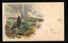 Litho Bern, Teilansicht mit Münster