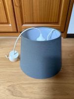 Abat-jour  tissu gris élégant 33 cm  de diamètre en bas neuf