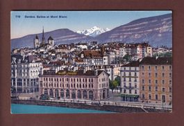 GENEVE - Partie avec Salève et Mont Blanc