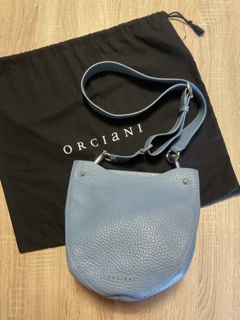 Orciani Ledertasche Umhängetasche blau