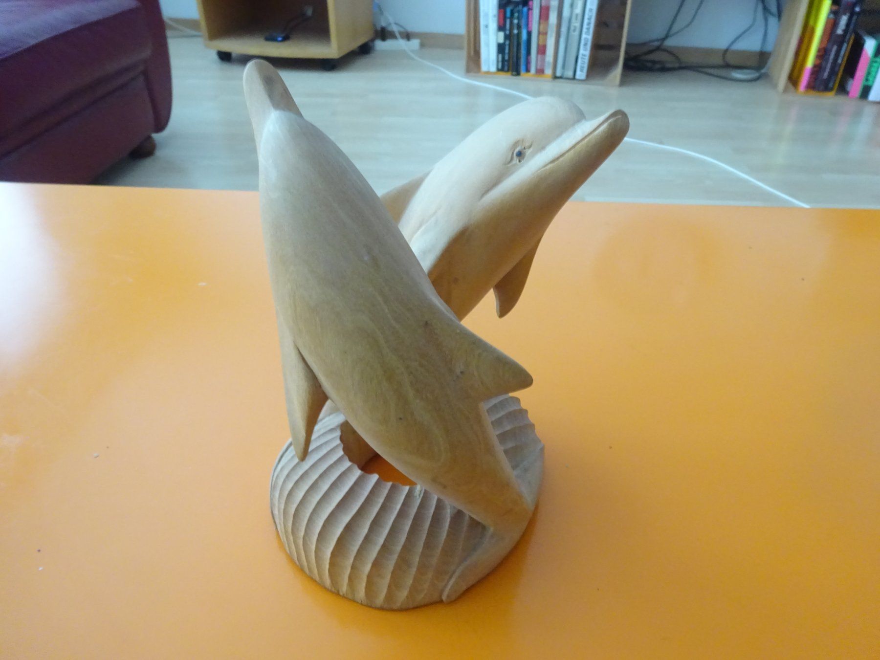 Statuette: DELPHINE ** HOLZ ** 20cm – Usato da Luzern venduto da xrayspex99 2
