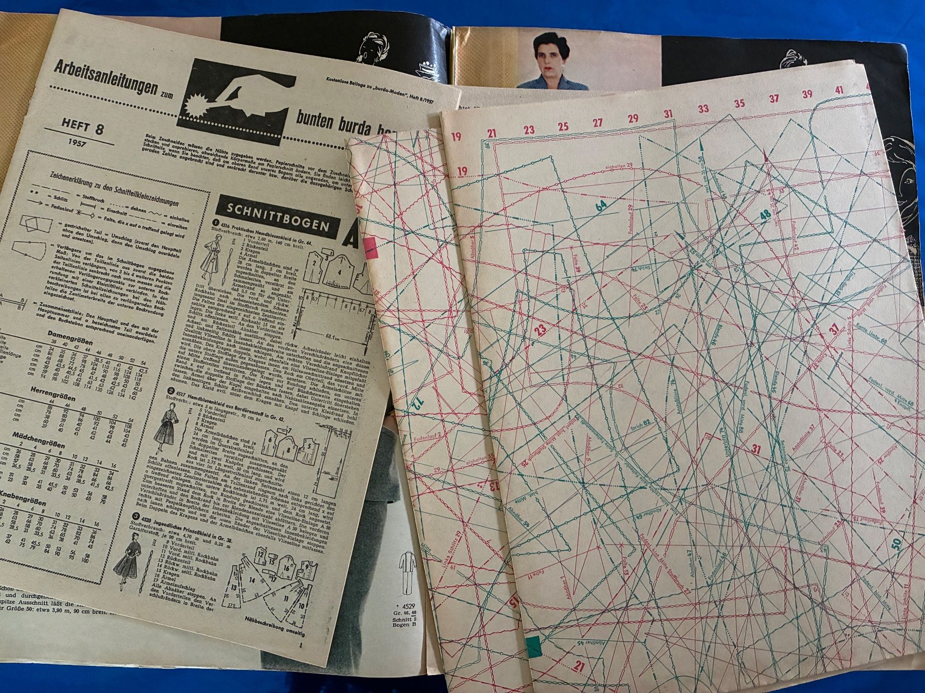 Cartamodelli: Burda Moden 1957 Schnittmuster Nähen Mode Design 50ziger – Usato da Aarwangen venduto da nemkin61 6