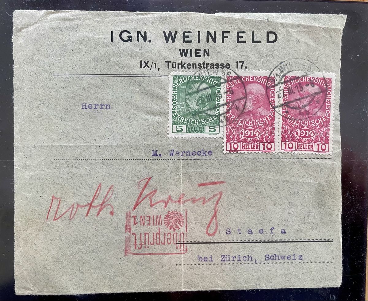 Tutti i francobolli: Österreich 1908, 1914, 1915  siehe Abbildung – Usato da Rorschach venduto da Ziltenera 1
