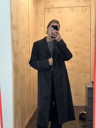 Loulou studio black wool coat size xs-s