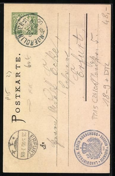 Cancelleria postale: Litho Nördlingen, 36. Wanderversammlung – Usato da Berlin venduto da bartko-reher 1